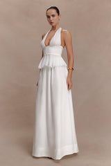 River Halter Neck Sleeveless Top - White